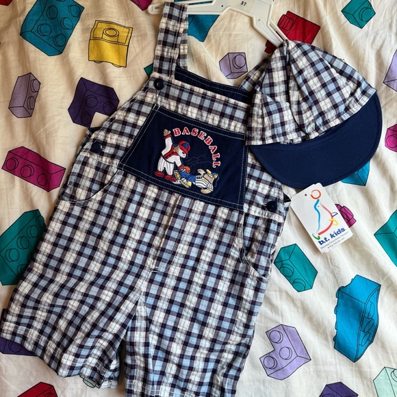 Other - NWT Vintage Baseball Overalls with Cap
